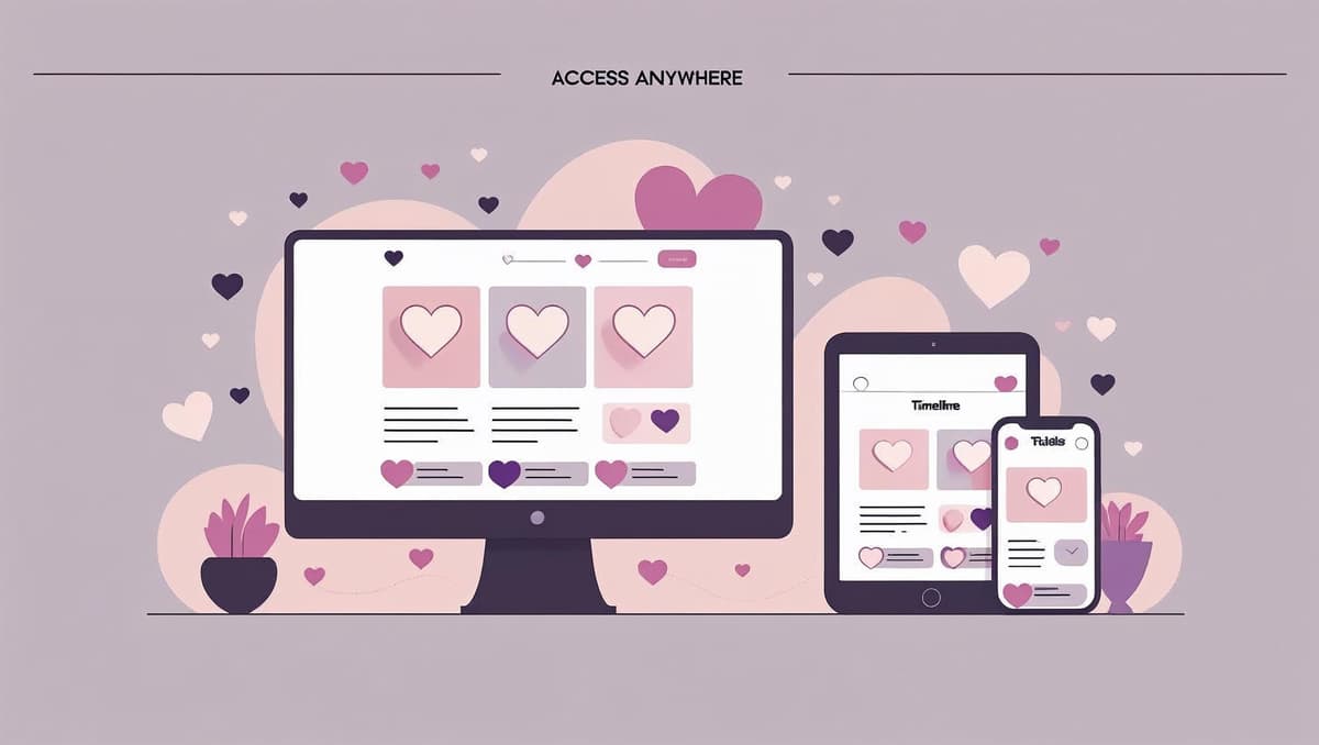 Illustrations showing access from any device